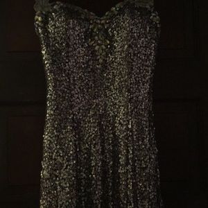 Silver Sequin Prom Dress